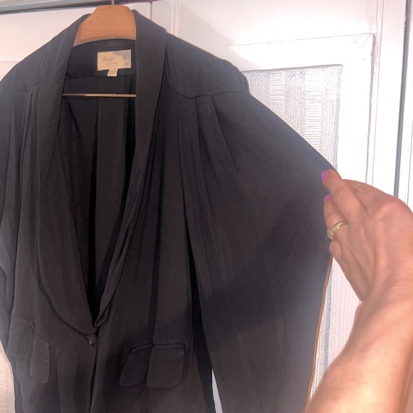 Elizabeth & James sheer draped sleeve blazer size M - Picture 6 of 9